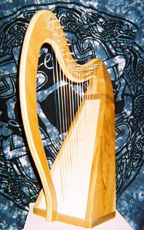 16 string lap harp clearance