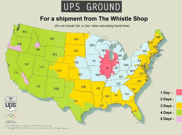 Ups Ground Time Chart